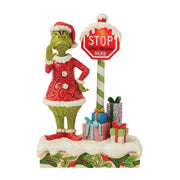 Grinch by LED Lit Stop Sign