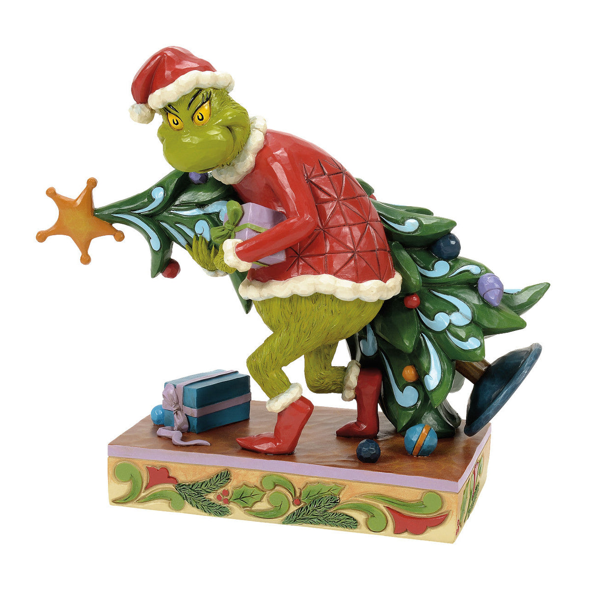 Grinch Carrying Out and Stealing Christmas Tree