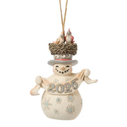 Woodland Dated 2025 Snowman Ornament