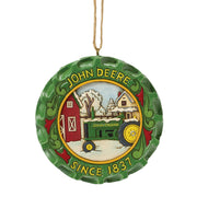Tractor Tire with Scene Ornament