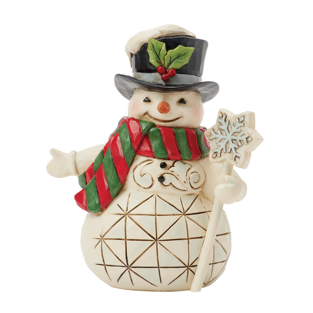 Snowman with Snowflake Staff Mini