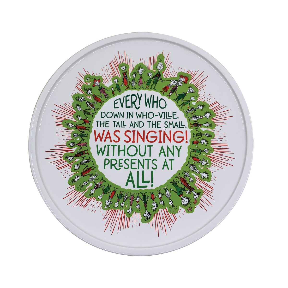 Grinch Every Who Was Singing Cookie Platter 10 Inches