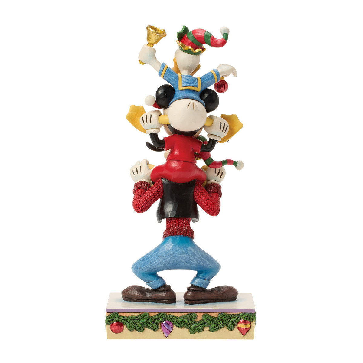 A Holiday Pile Up Mickey, Donald, and Goofy Stack