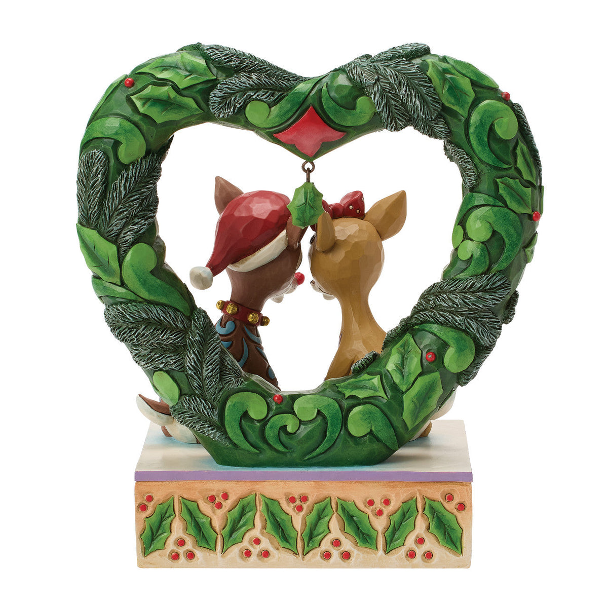 Rudolph and Clarice Heart Wreath Diorama
