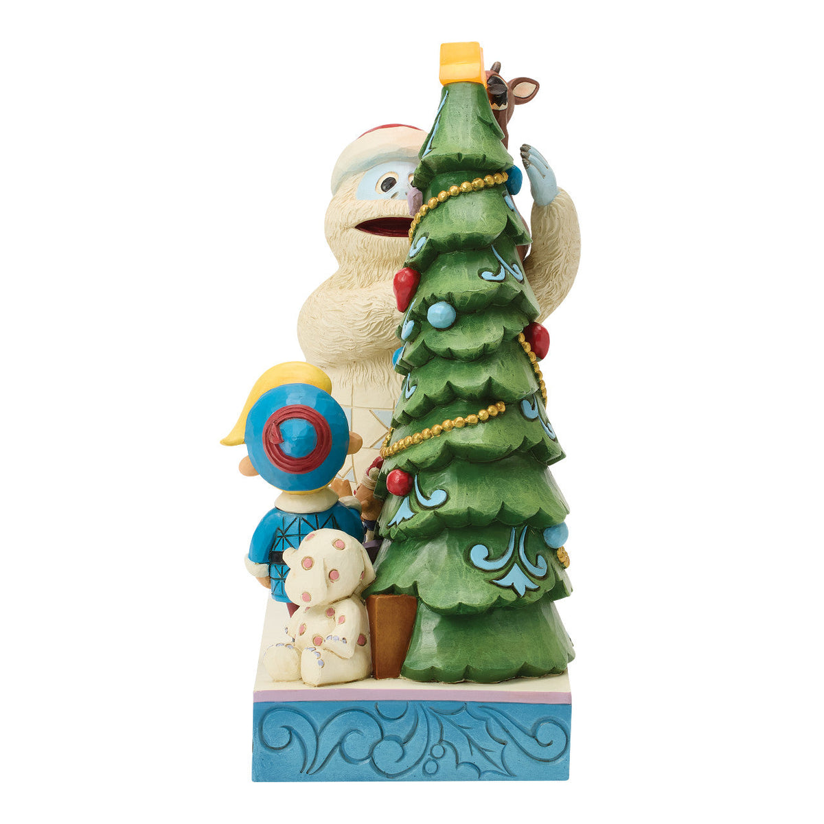 Bumble Holding Rudolph by Tree