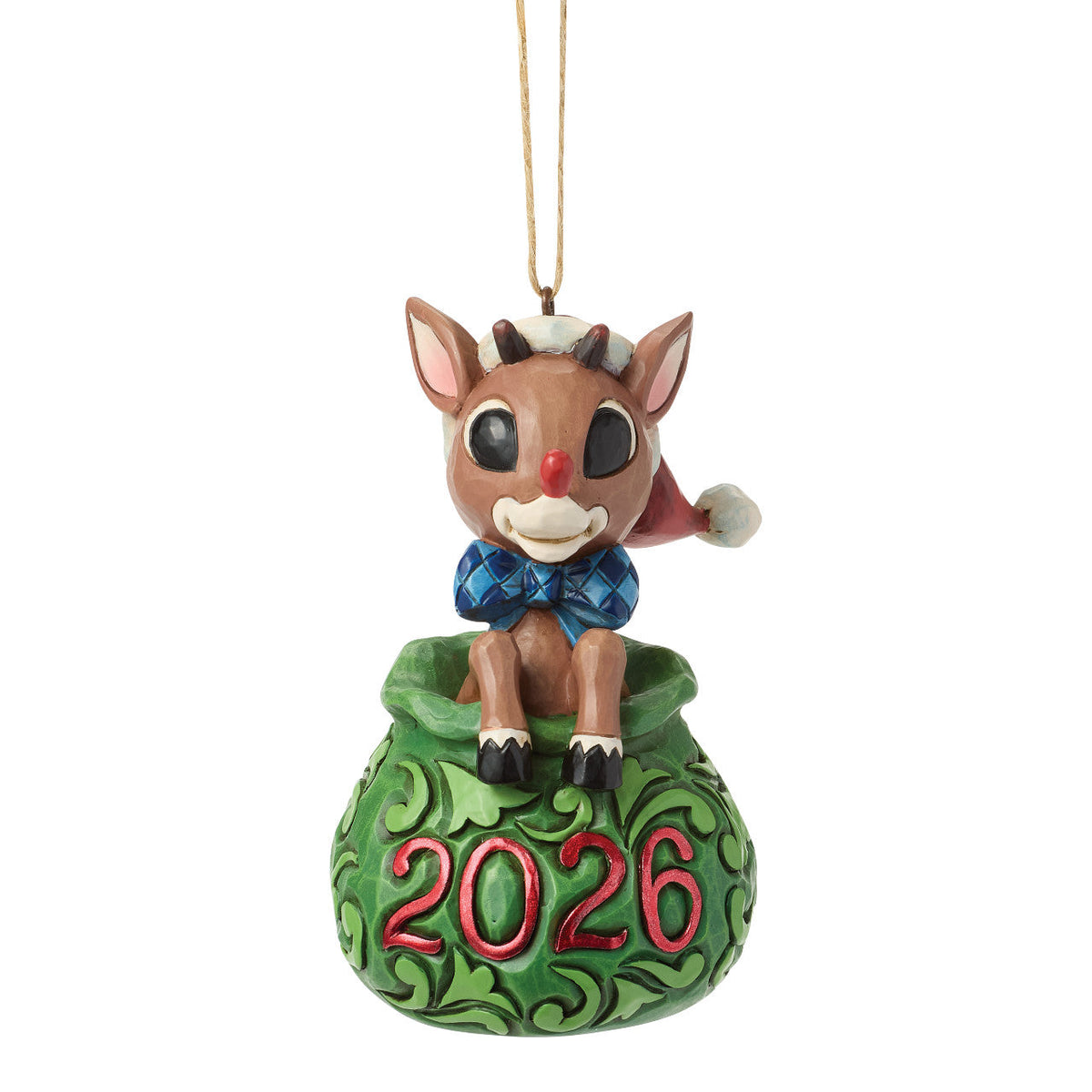 Dated 2026 Rudolph in Toy Bag Ornament