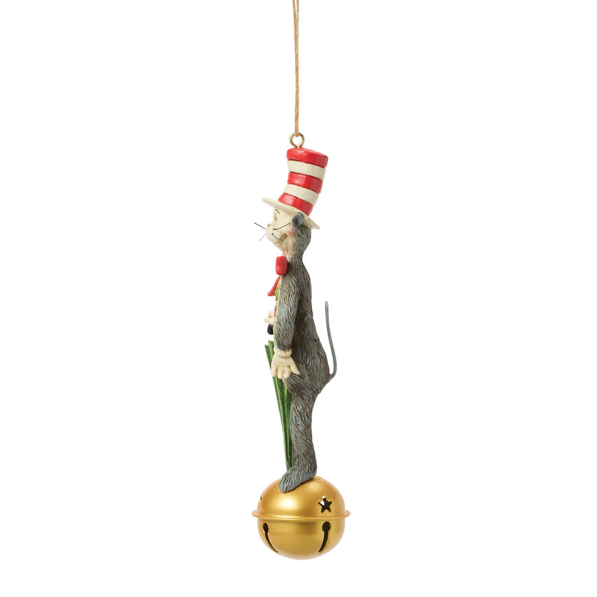Dr Seuss Cat in Hat on Jingle Bell Ornament