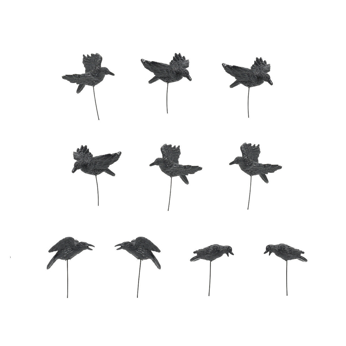 Halloween Crows Set of 10