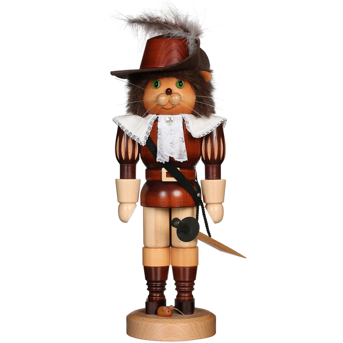 Natural Tone Puss in Boots Nutcracker