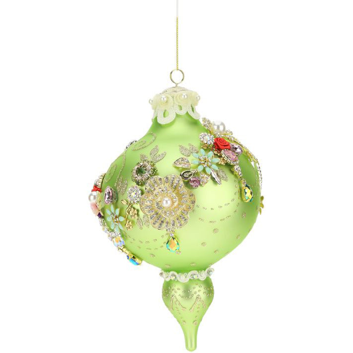 King's Jewel Finial Green Ornament