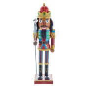 African American Wooden Nutcracker King 15"