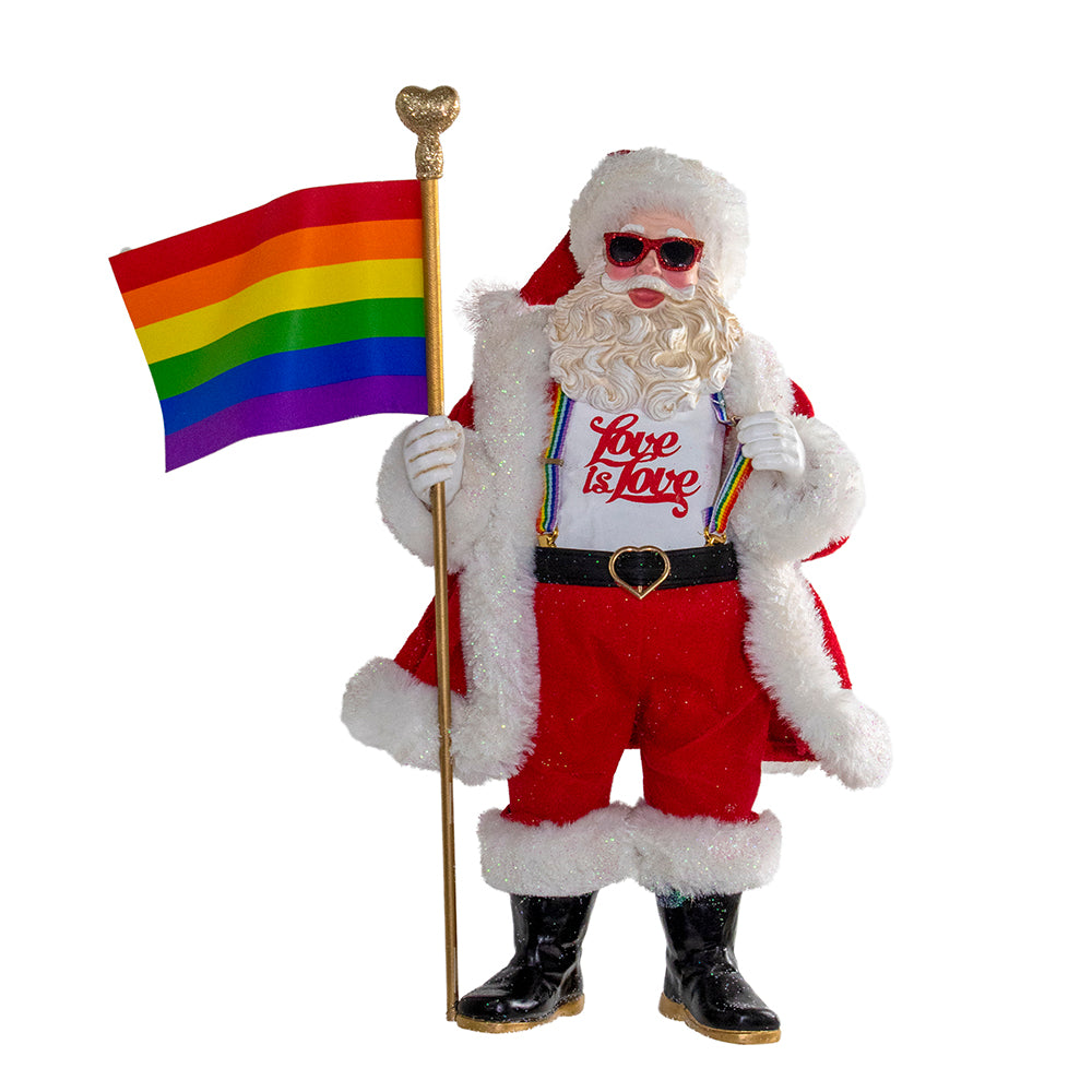 Rainbow Santa 10"