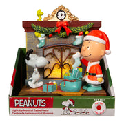 Peanuts Fireplace Lights & Music Tablepiece 7"