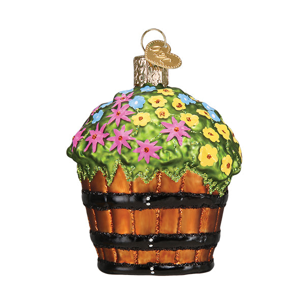 Whiskey Barrel with Flowers Ornament
