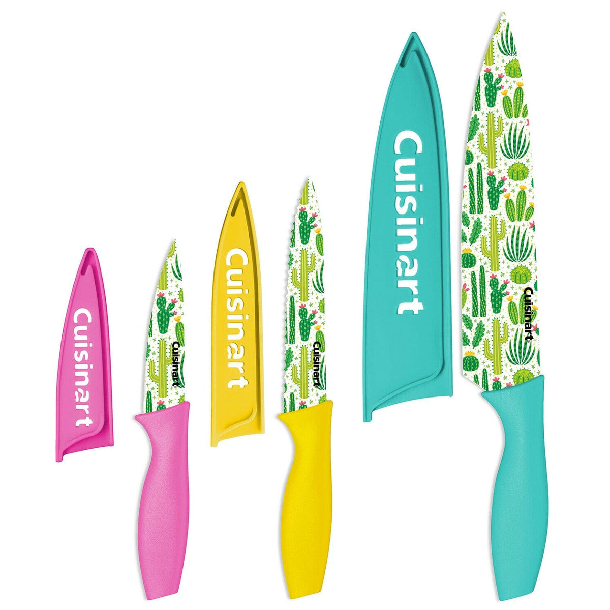 Cactus Print Printed Chef Knife Set of 6