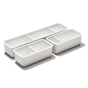 3-Piece Slim Adjustable Drawer Bin Set