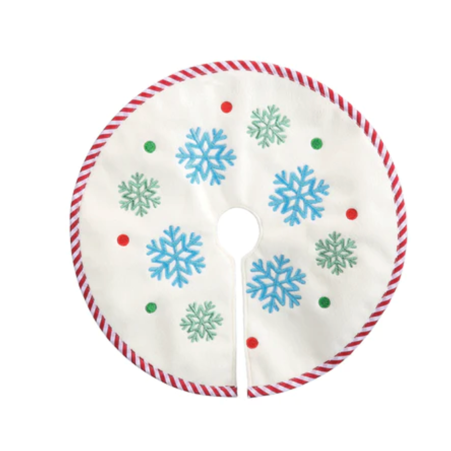 Mini Snowflake Tree Skirt Ornament For Mini Ornament Tree