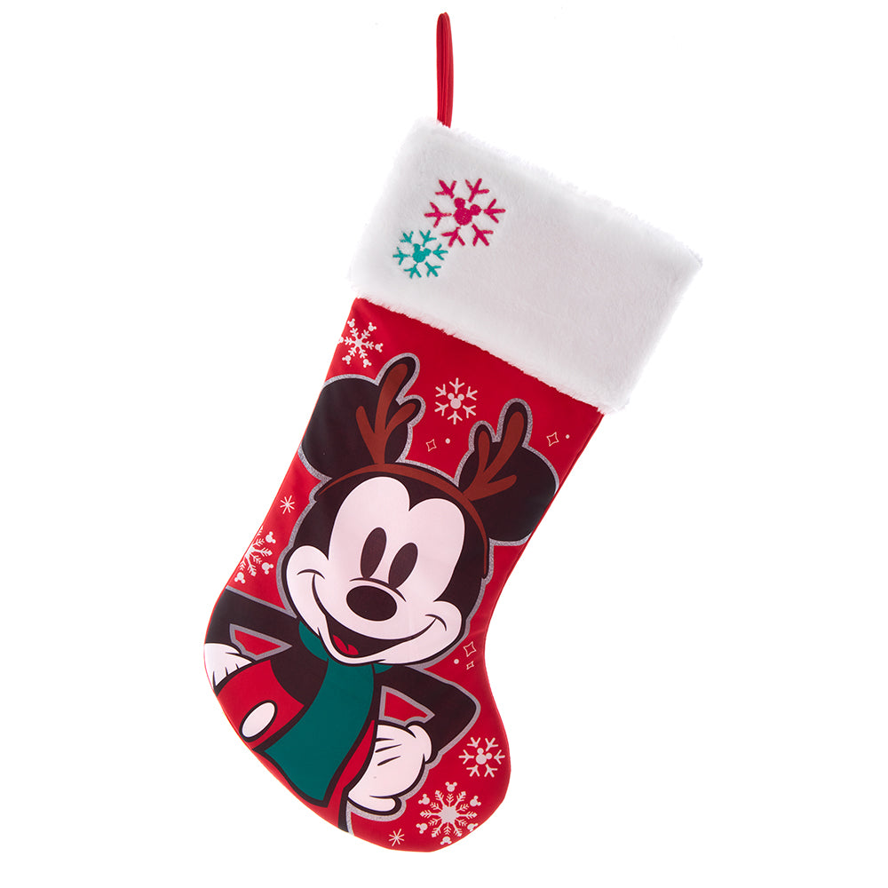 Mickey Mouse Embroidered Cuff Stocking 19"