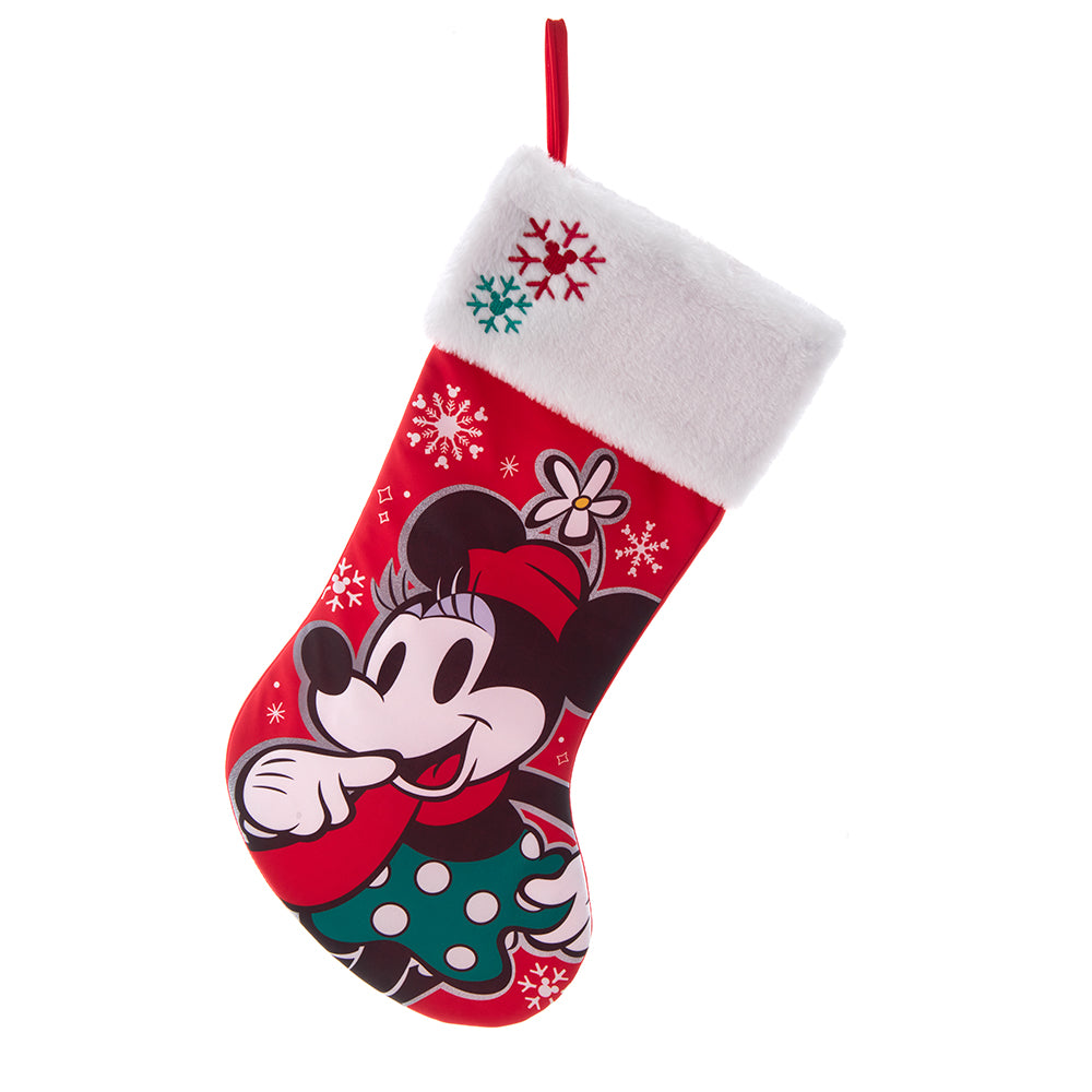 Minnie Mouse Embroidered Cuff Stocking 19"
