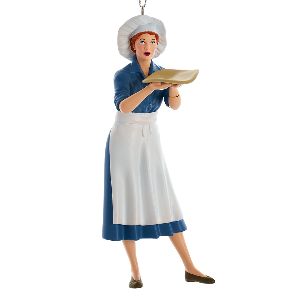 Lucy Making Pizza Resin Ornament 5.25"