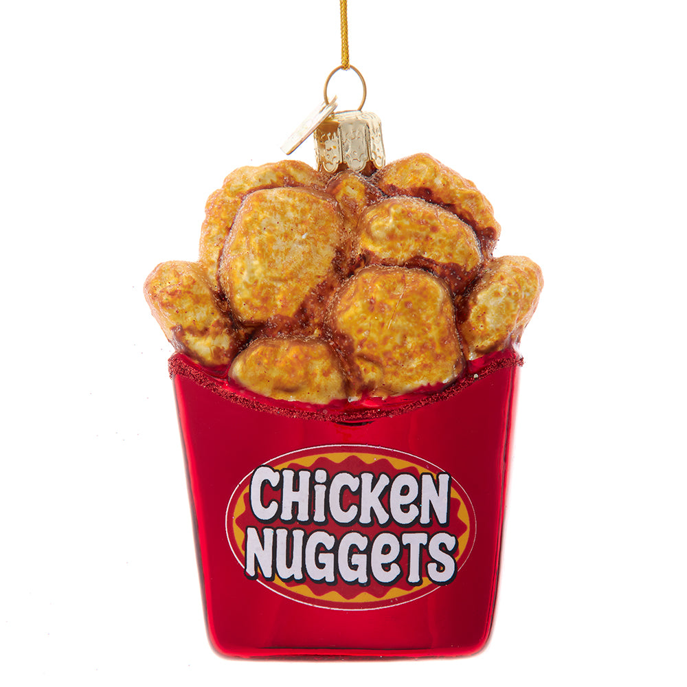 Chicken Nuggets Glass Ornament 3.5"