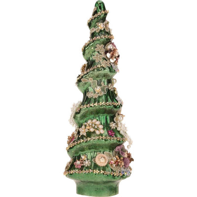Jeweled Christmas Tree Green 15"