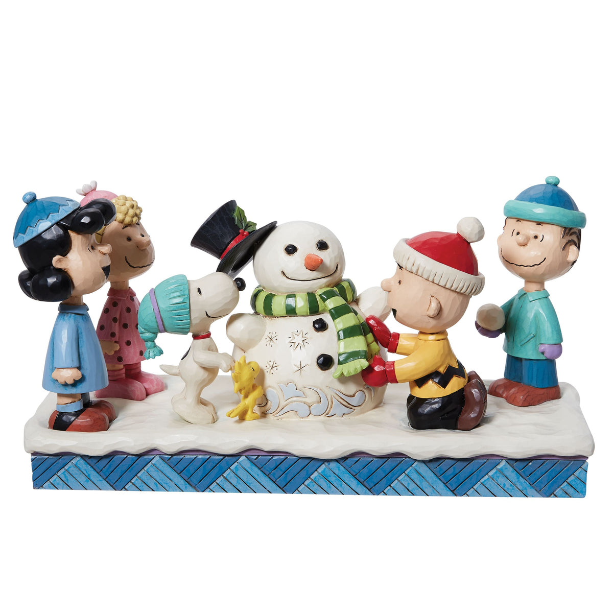 Winter Fun Peanuts Gang Building a Snowman