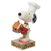 Snoopy Holding Gingerbread House
