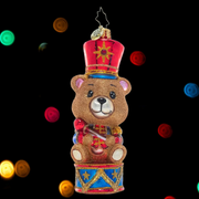 Tiny Teddy Drummer Boy Ornament