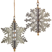 Snowflake Ornament 8" Set of 2