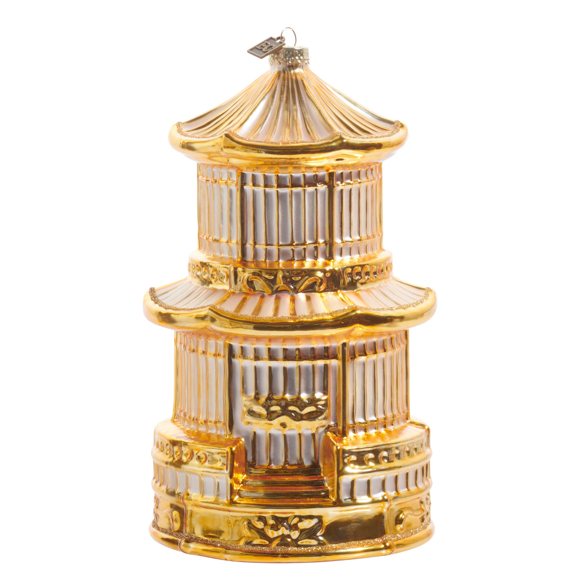 Gilded Birdcage Ornament 8"