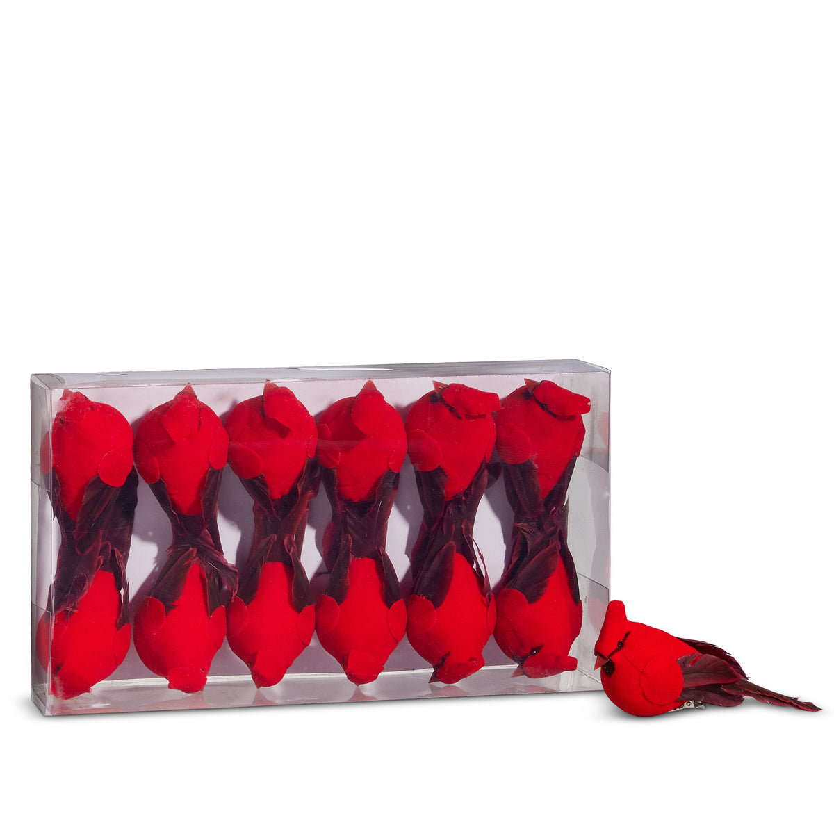 Box of Clip-On Cardinal Ornaments 4" Set of 12