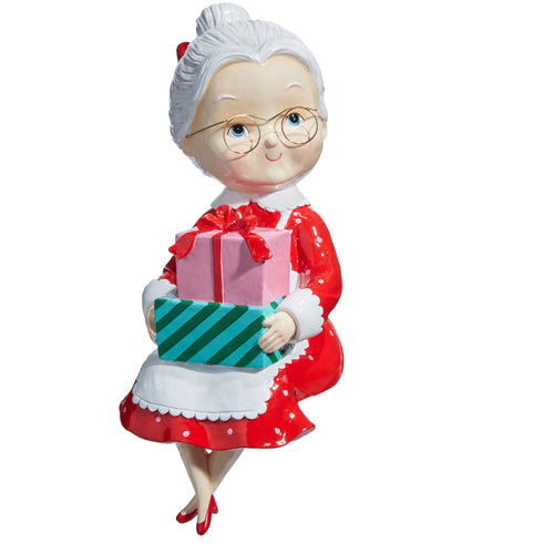 Sitting Retro Mrs. Claus 12.75"