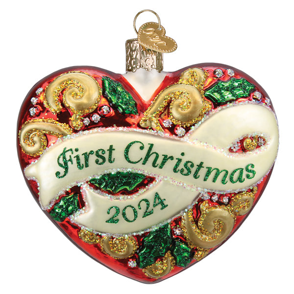 2024 Dated First Christmas Heart Ornament