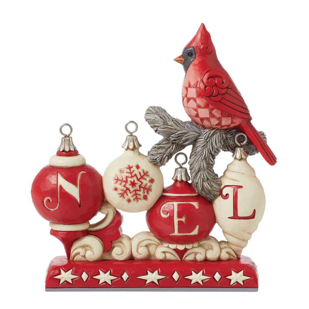 Joyeux Noël Nordic Noel Christmas Cardinal