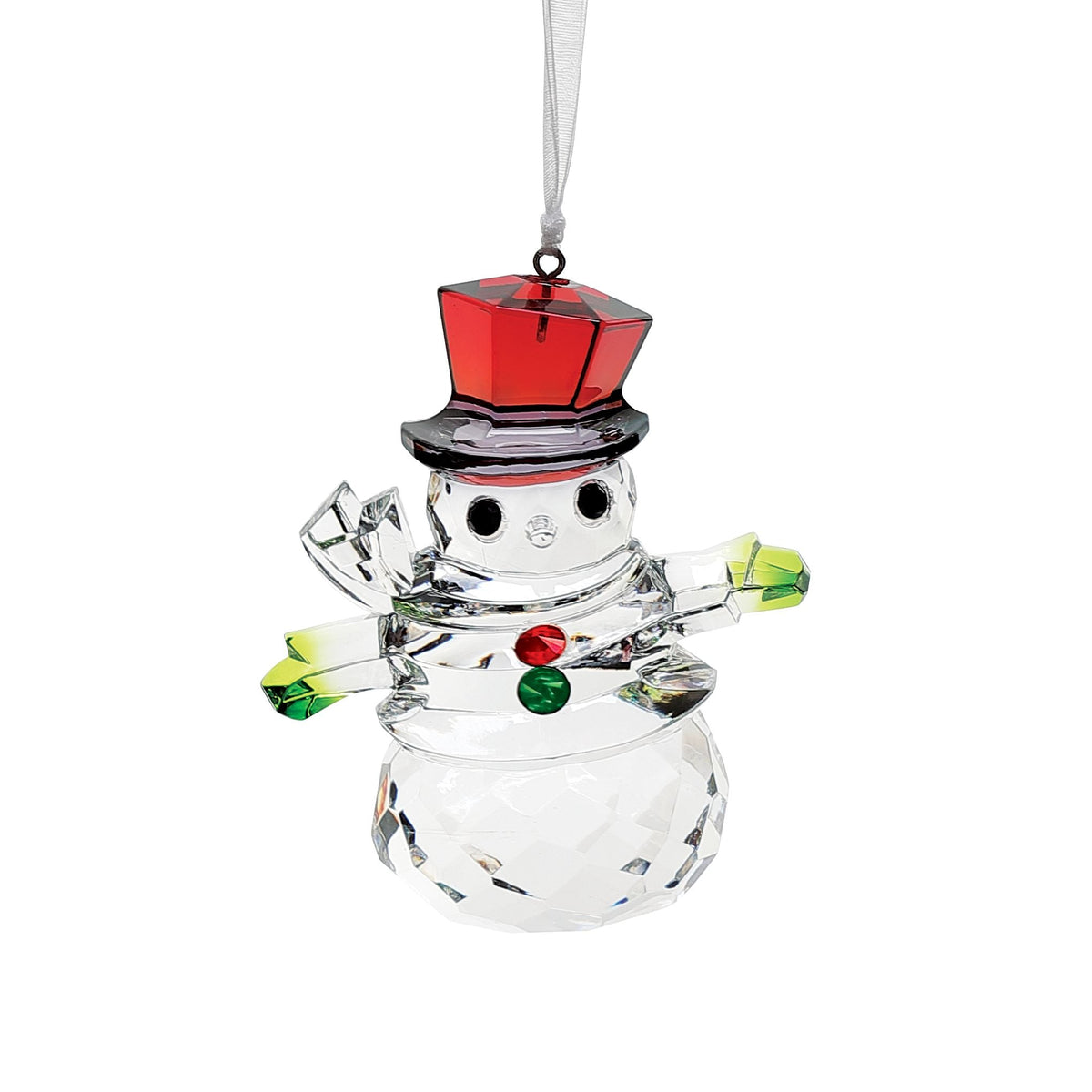Facets Christmas Snowman Ornament
