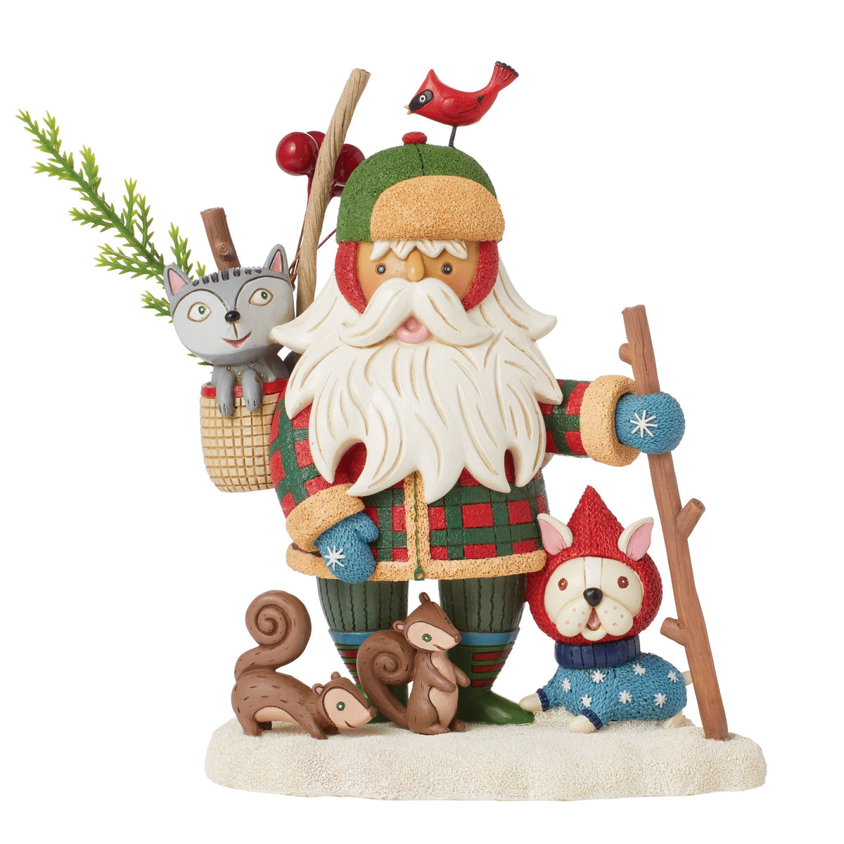 Art Gallery Woodsy Walking Santa by Linda Solovic