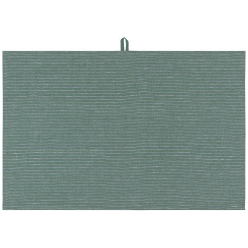 Pinstripe Linen Dishtowel Jade Green
