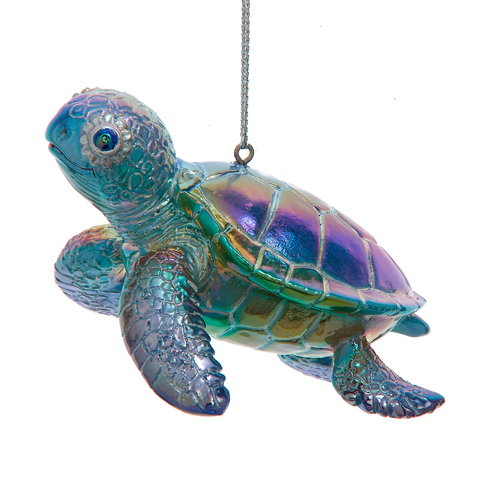 Colorful Sea Turtle Ornament 3.5"