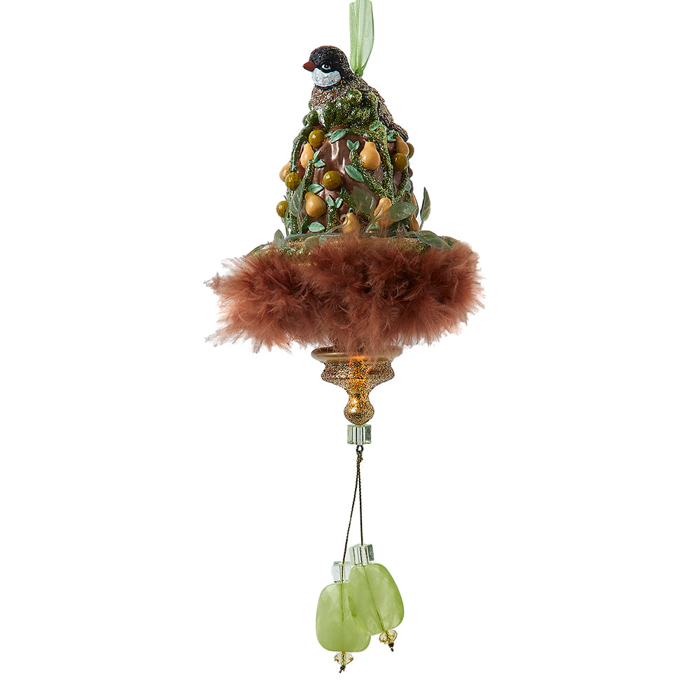 Hollywood Hats Partridge in a Pear Tree Ornament 10.25"