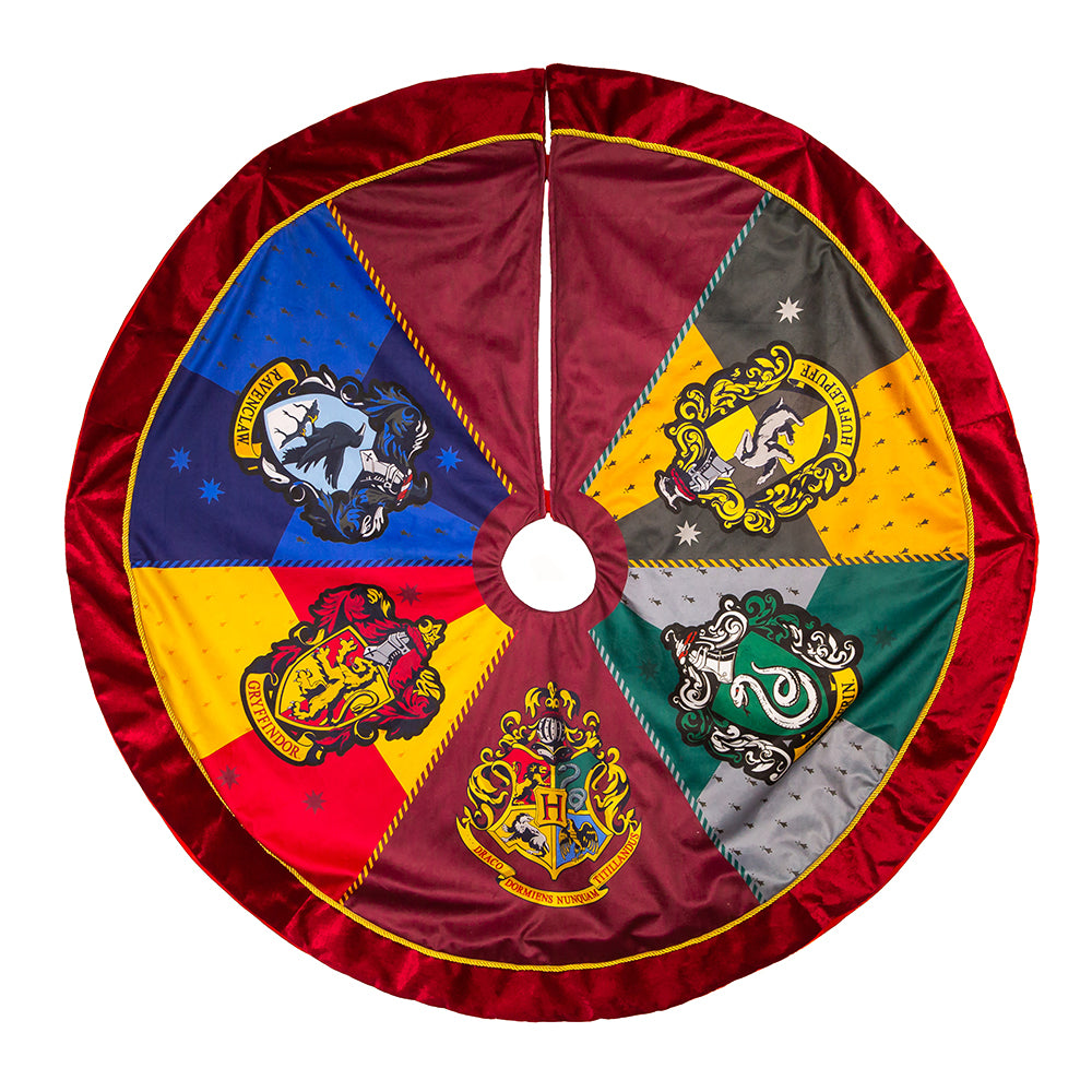 Harry Potter Hogwarts Crests Tree Skirt 48"