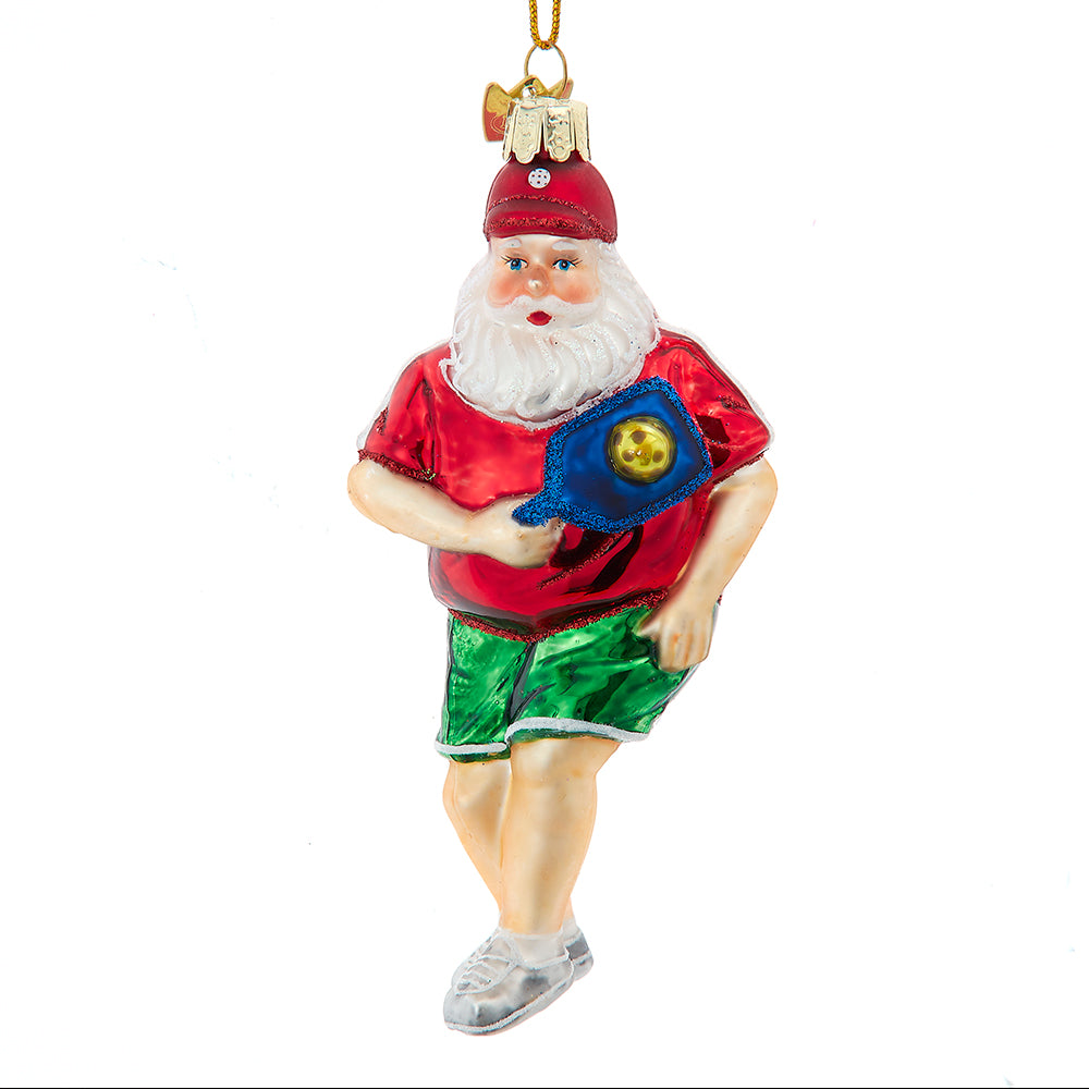 Pickleball Santa Ornament 5"