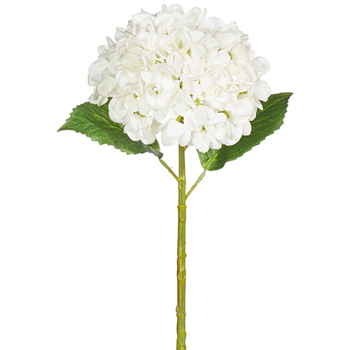 Real Touch White Hydrangea Stem 19"