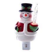 Ceramic Snowman With Bubble Light Night Light