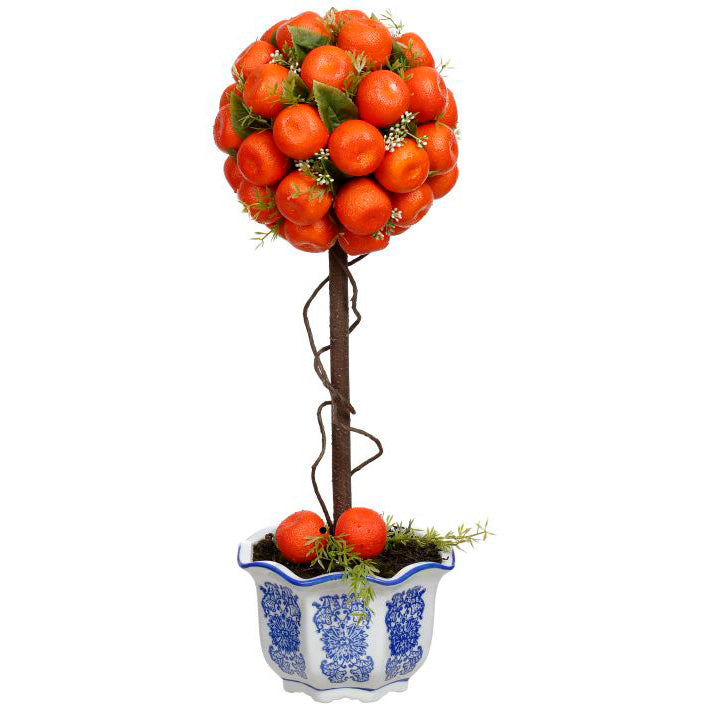 Potted Orange Topiary 23.5"