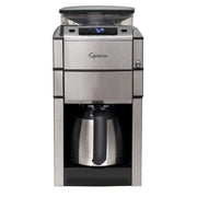 CoffeeTEAM PRO Plus Therm 10-Cup Stainless Steel Thermal Carafe Coffee Maker and Conical Burr Grinder Combination