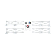 White Crossbuck Fence Set of 5