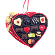 Heart Shaped Chocolate Box Ornament 2.75"