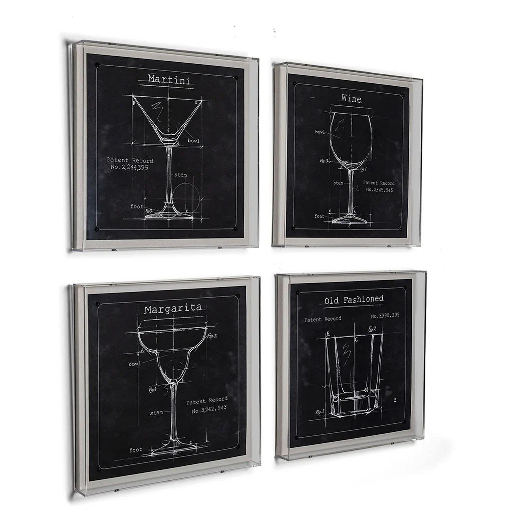 Typology of a Wine Glass 20 x 20 Inches