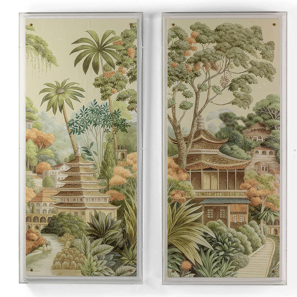Teahouse II Panel 48 x 24 Inches